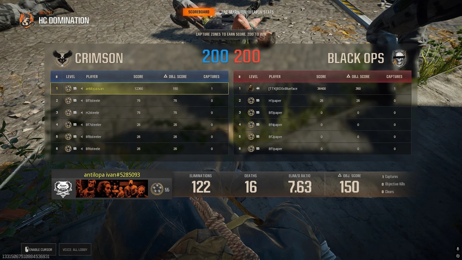 One game is done