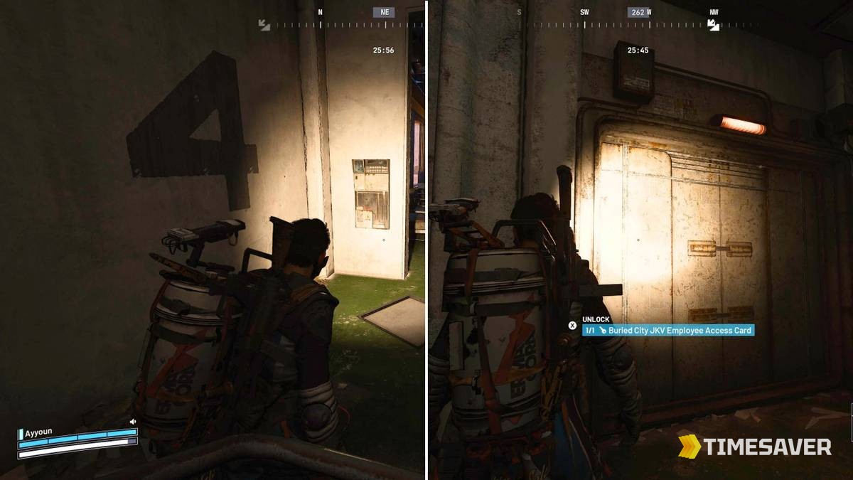 ARC Raiders Buried City — the locked Floor 04 door in the J Kozma Ventures (Space Travel) building, opened with the JKV Employee Access Card