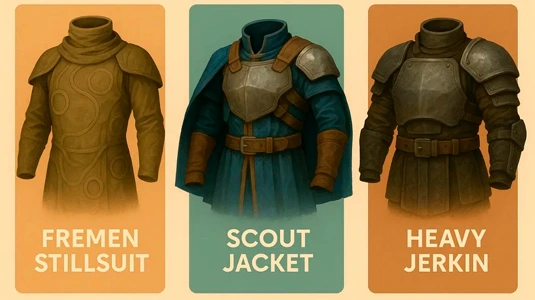 Desert warrior in armor on Arrakis