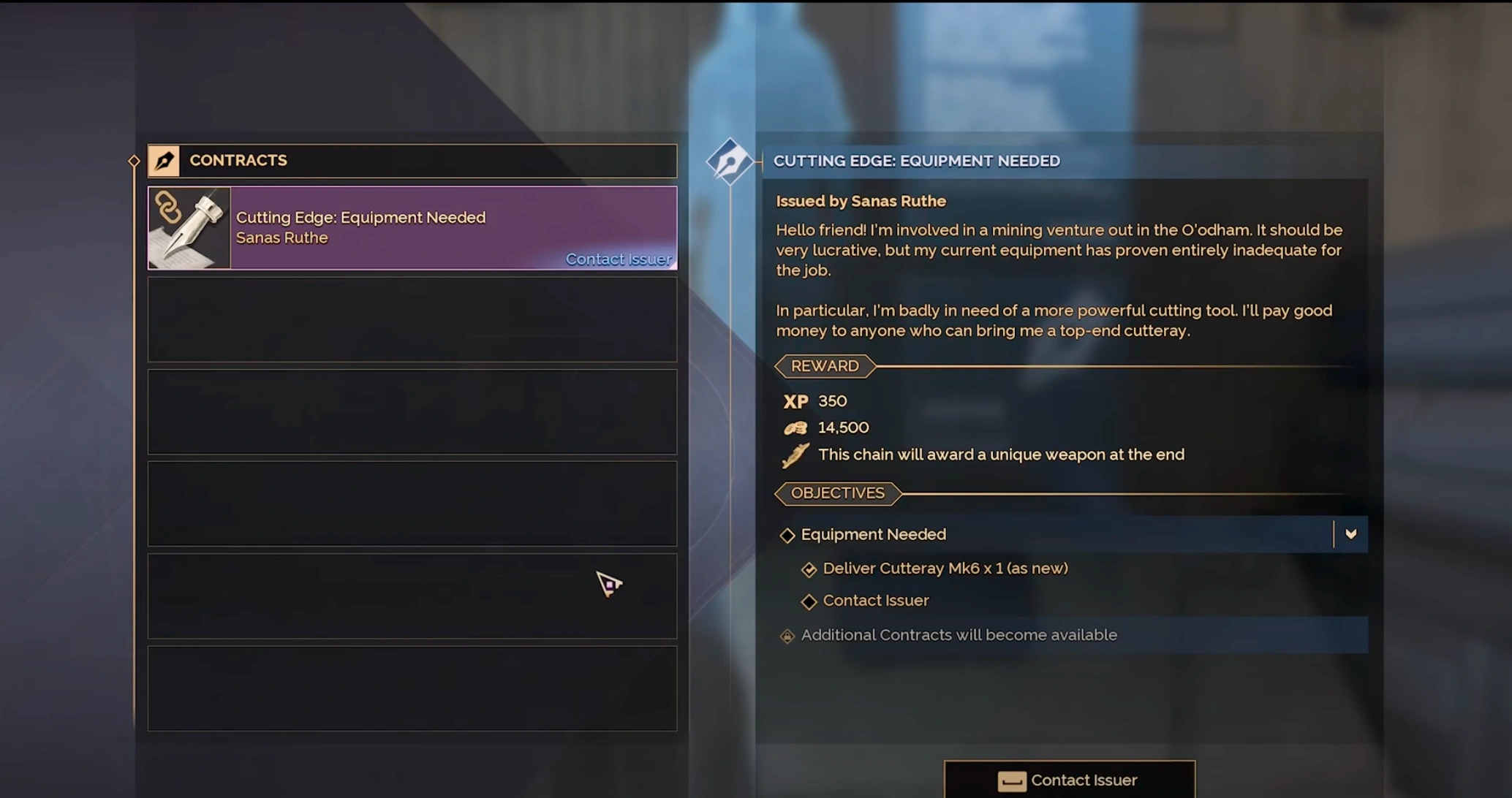 Crossroads Outpost contract board