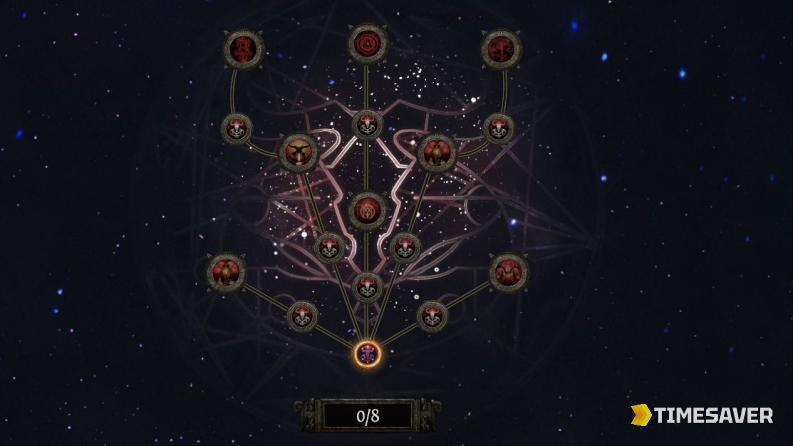 Path of Exile 2 Breach Atlas tree — the 8-node Breach specialization tree screen
