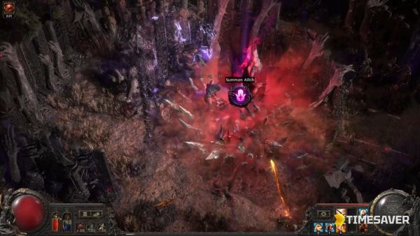 Path of Exile 2 Breach encounter expanding ring spawning Hiveborn monsters with the Summon Ailith prompt