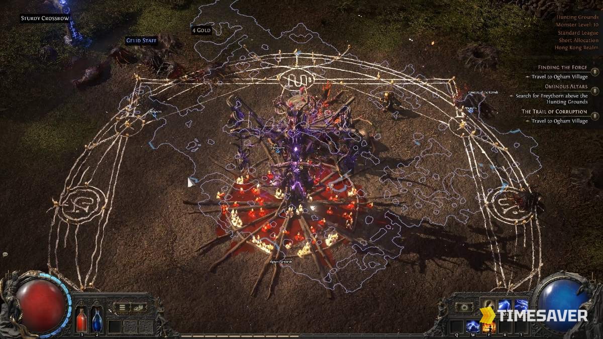 A Ritual altar encounter in Path of Exile 2 0.5 Runes of Aldur