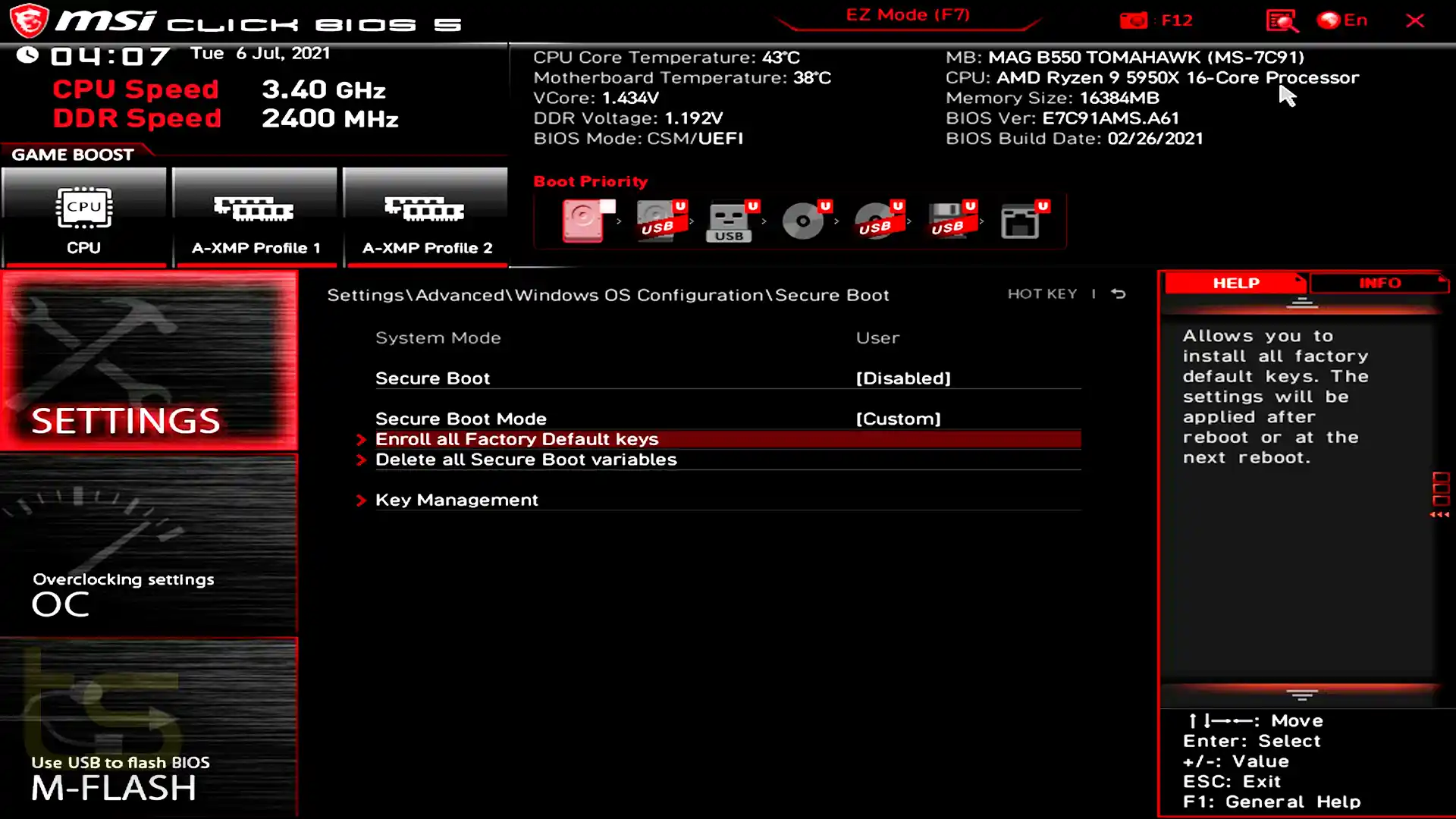 what if secure boot is grayed