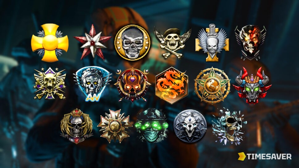 Black Ops 7 Prestige icons for all 10 Prestige ranks