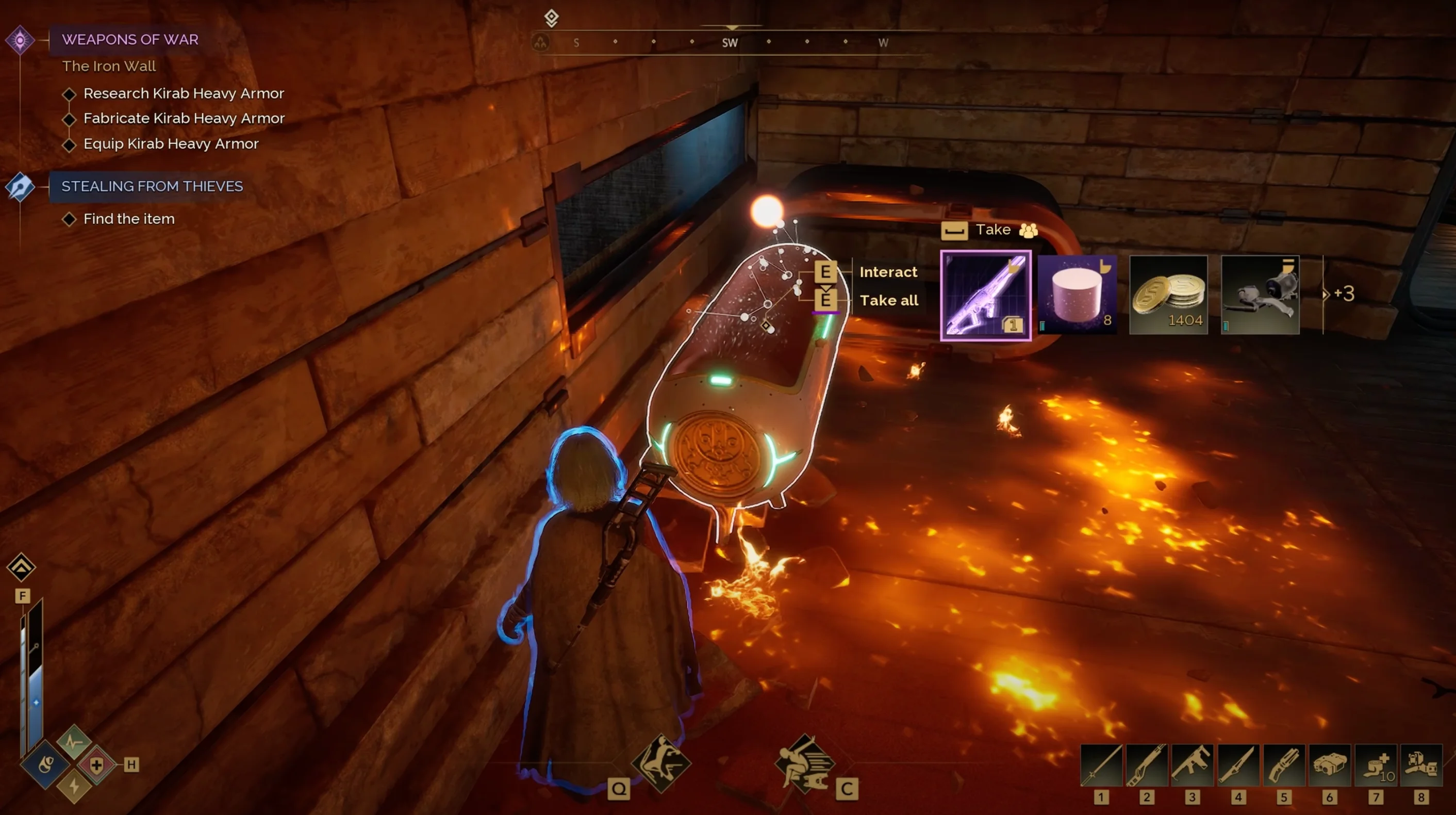 Chest with Aren’s Vengeance schematic inside