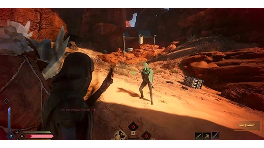 Bene Gesserit combat stance with short blade