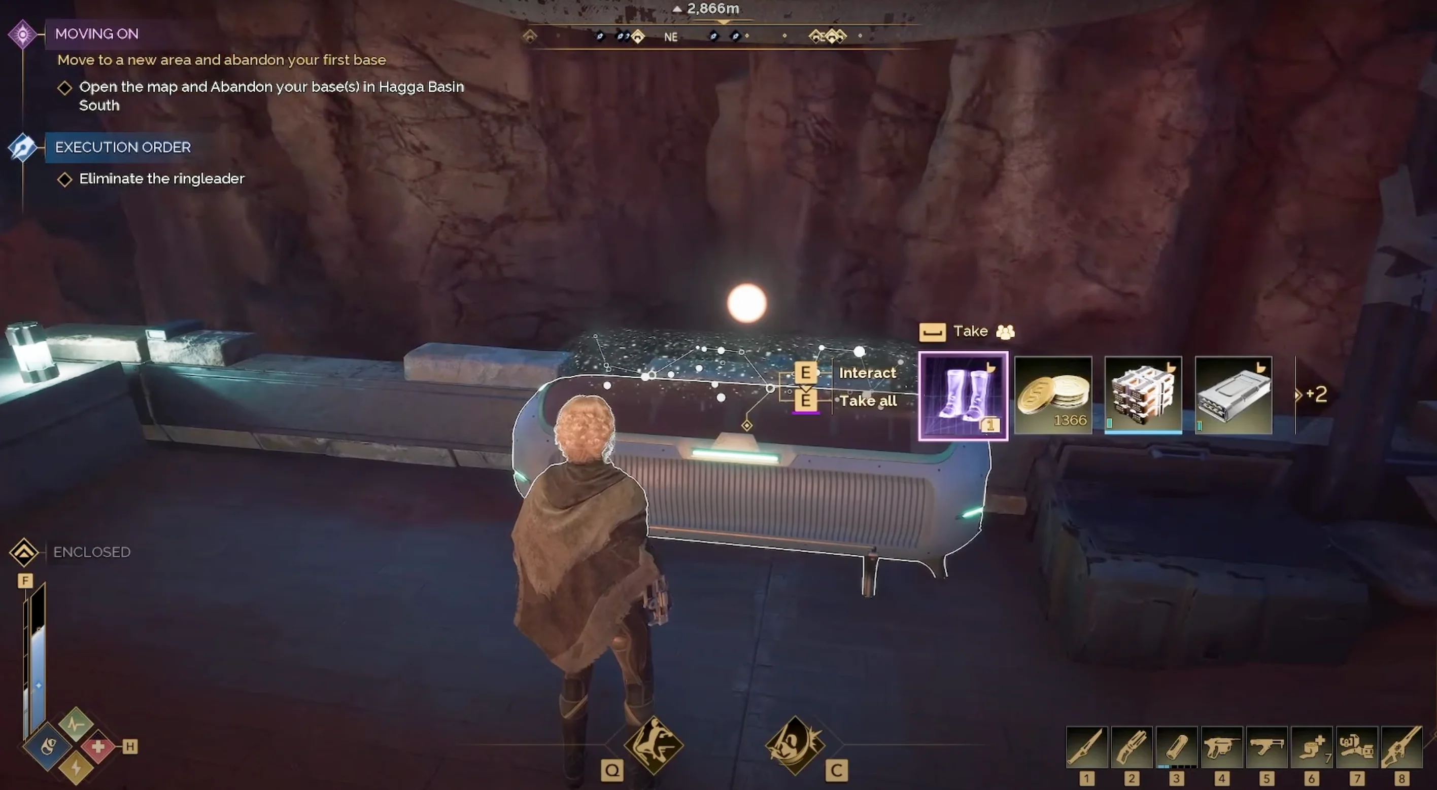 Dewgap Gateway on the world map showing chest location