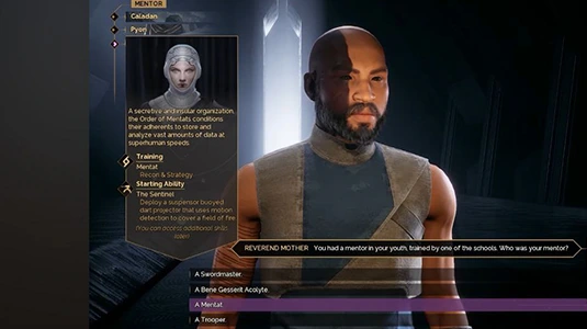Four classes in Dune Awakening character selection screen