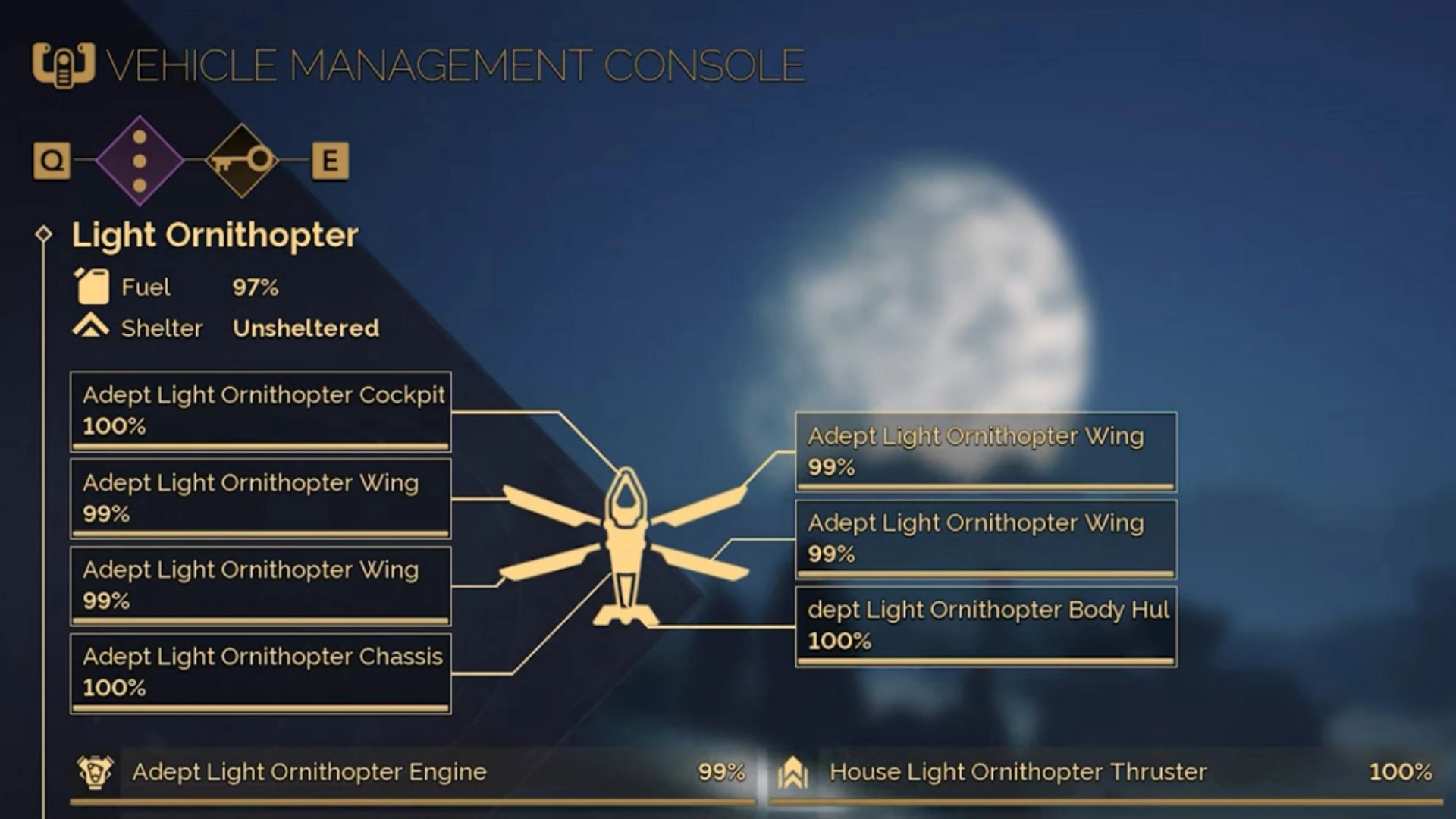 Scout Ornithopter being crafted in Advanced Vehicle Workshop