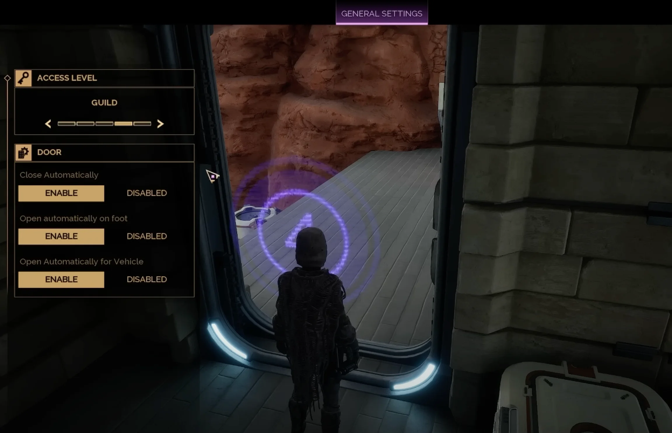 Door access control interface