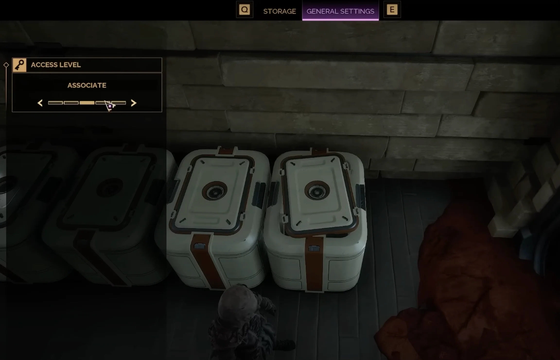 Overview of general circuit layout with chest and fabricator