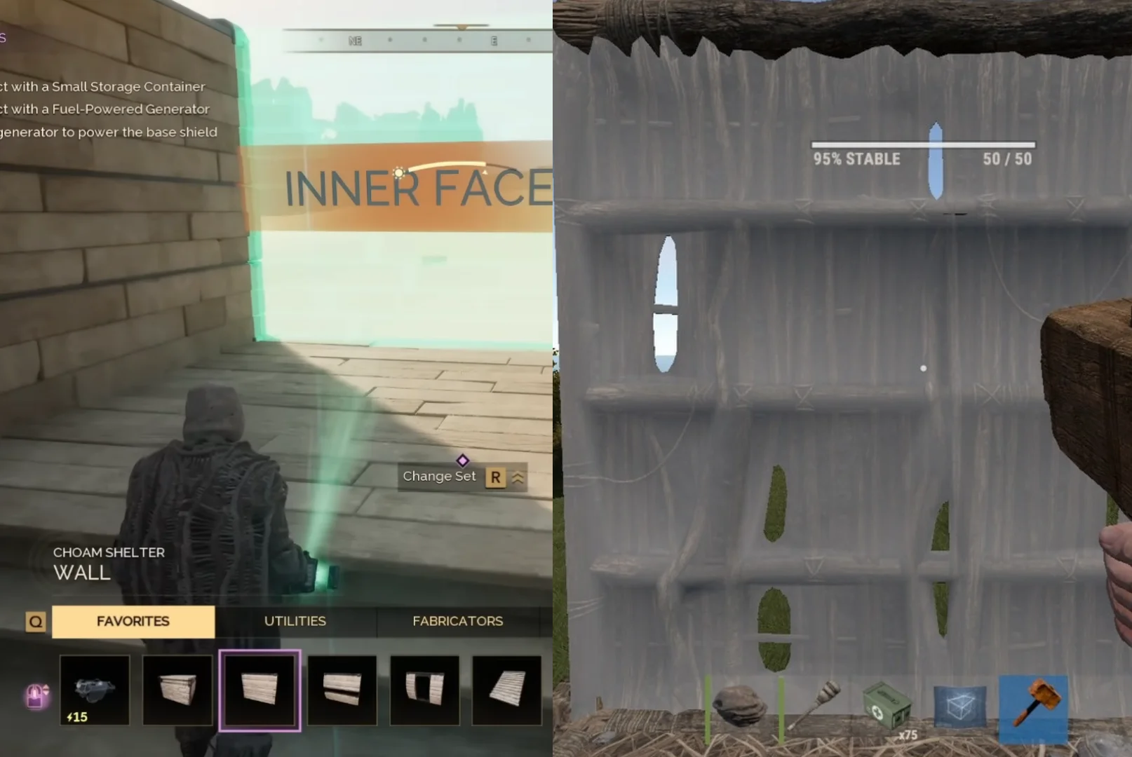 Building mechanics comparison between Rust and Dune Awakening