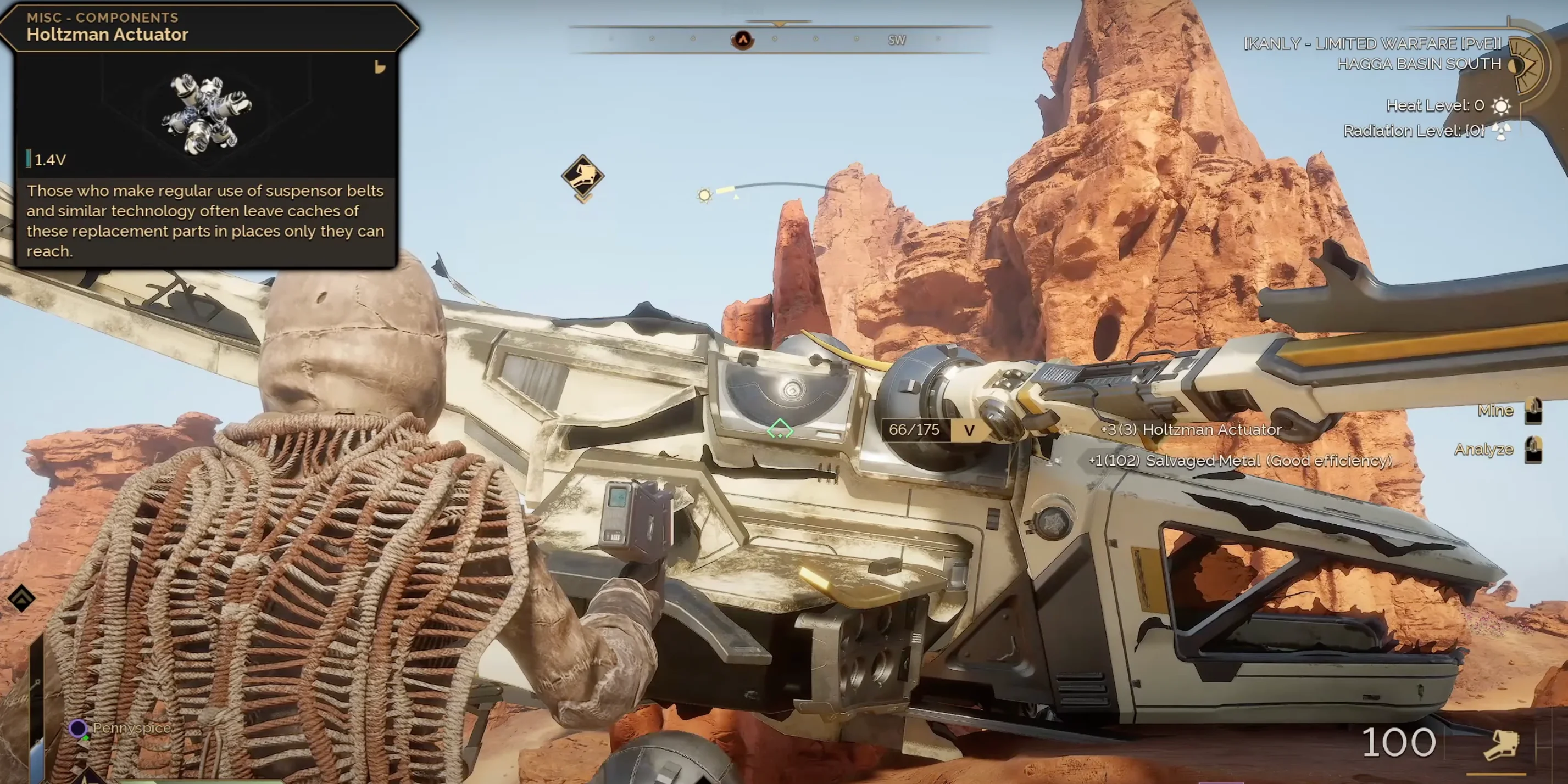 Dismantling crashed ornithopter for Holtzman parts