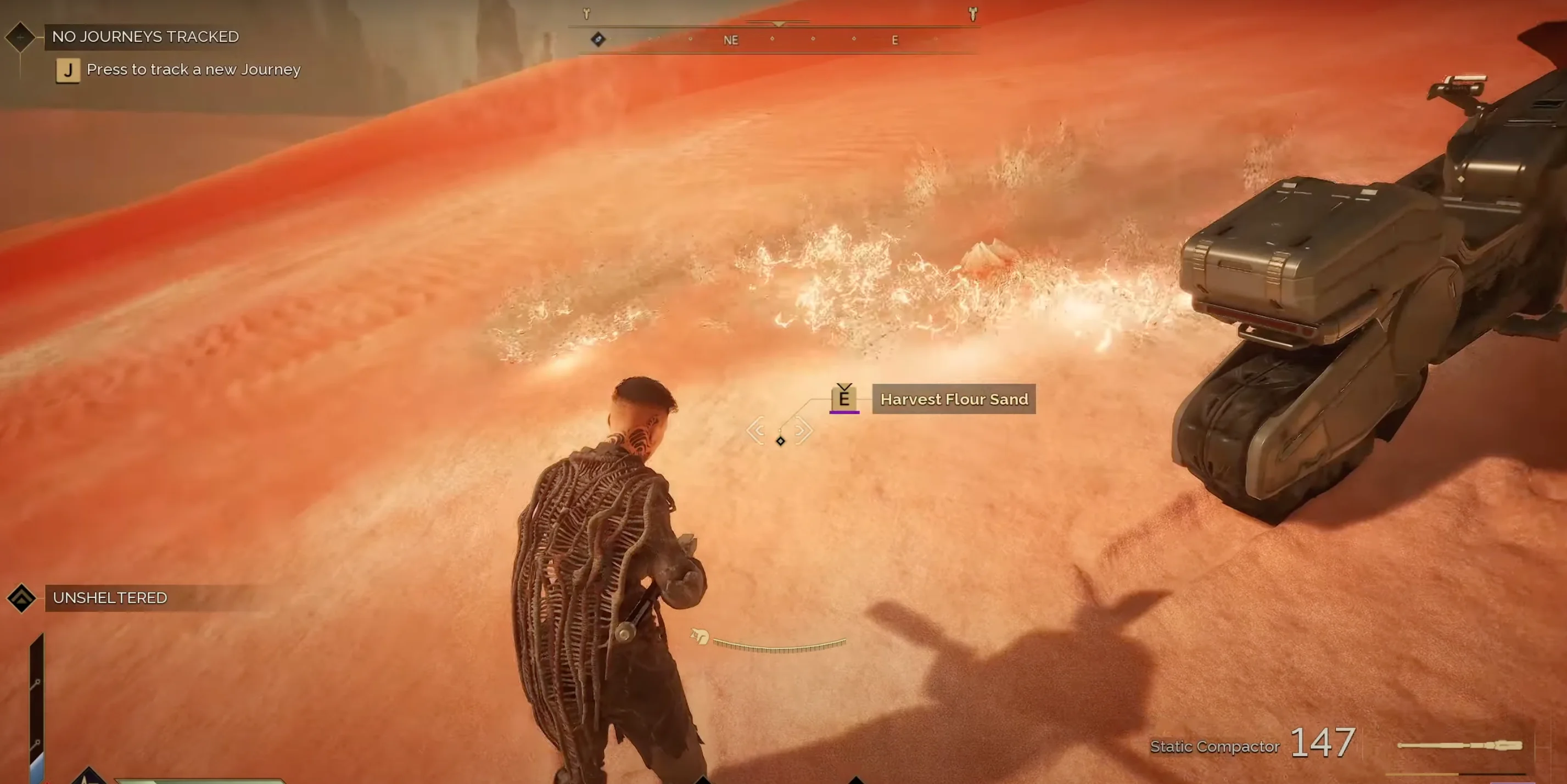 Flower sand patch emitting white steam