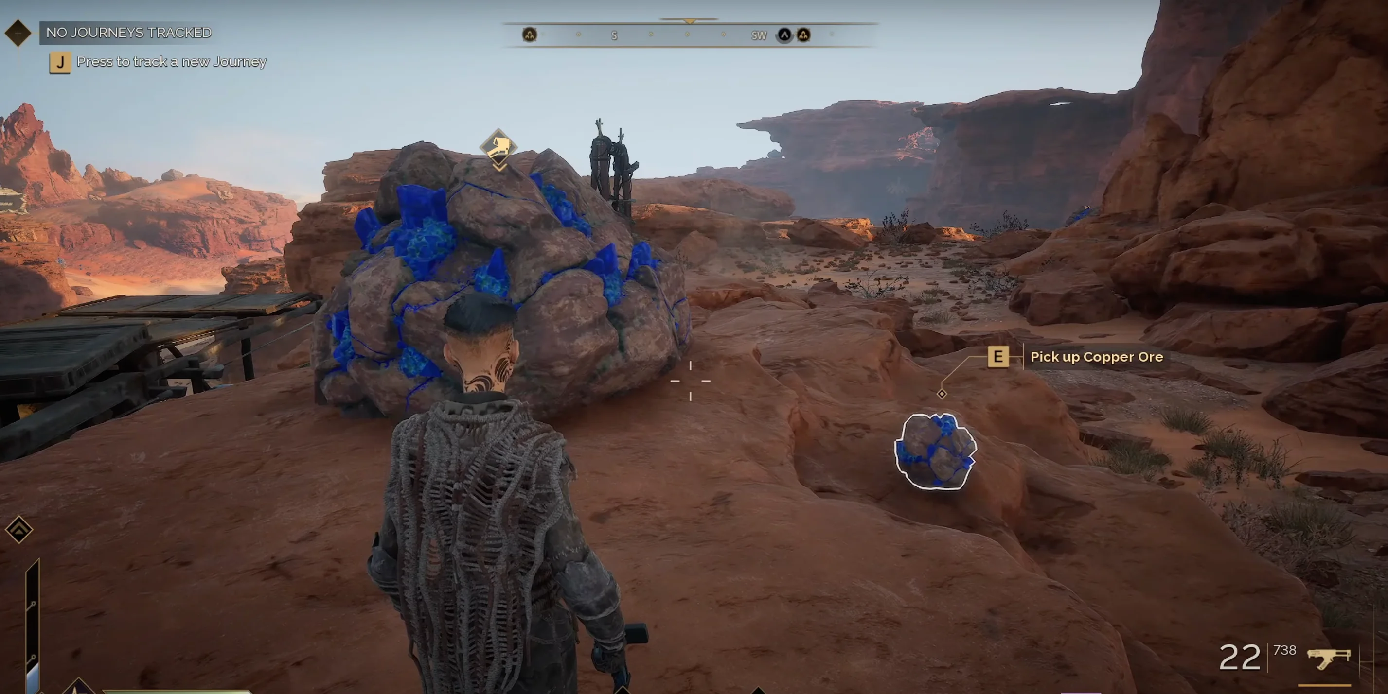 Copper Ore node with blue streaks