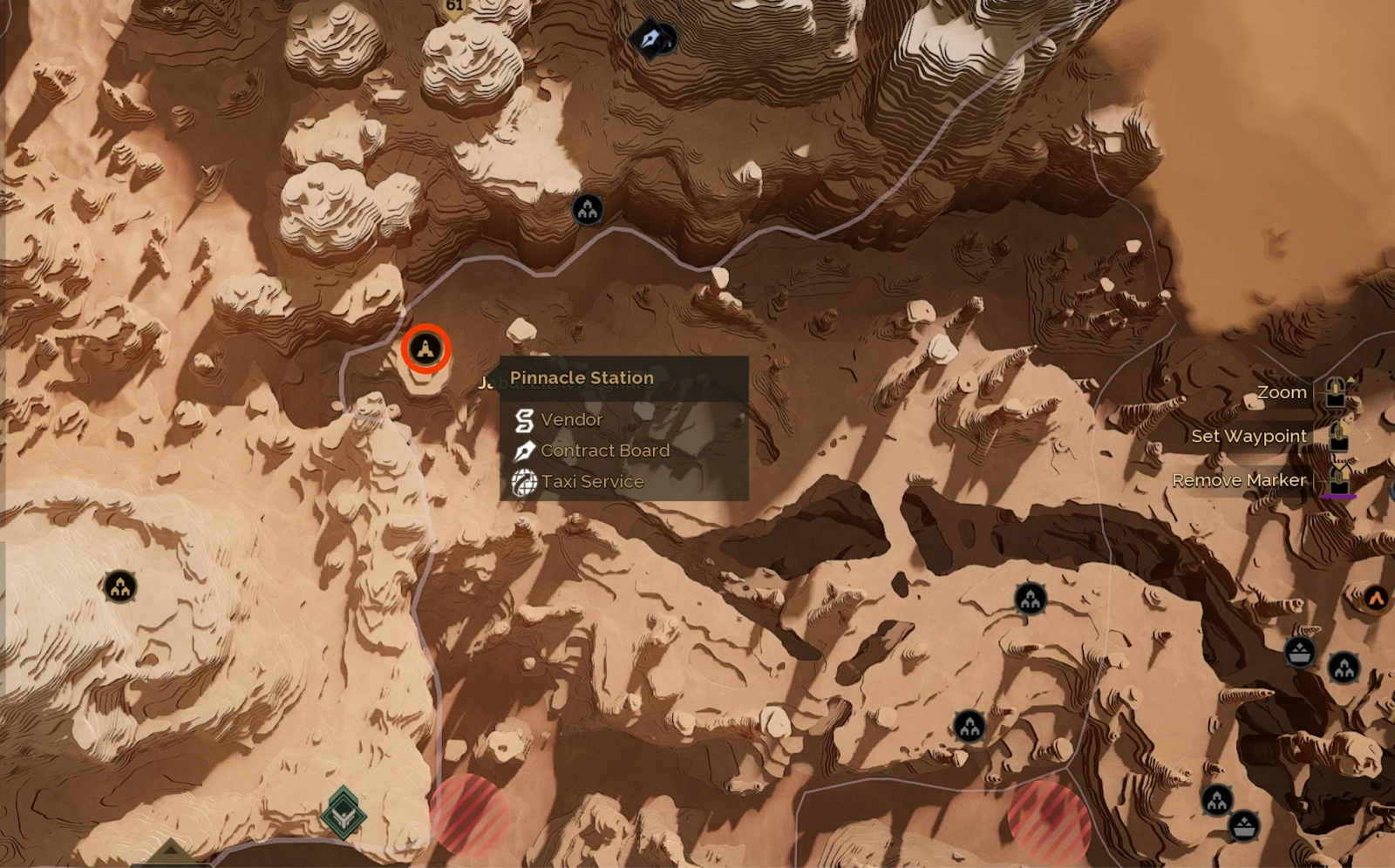 Pinnacle Station trade post vendor location