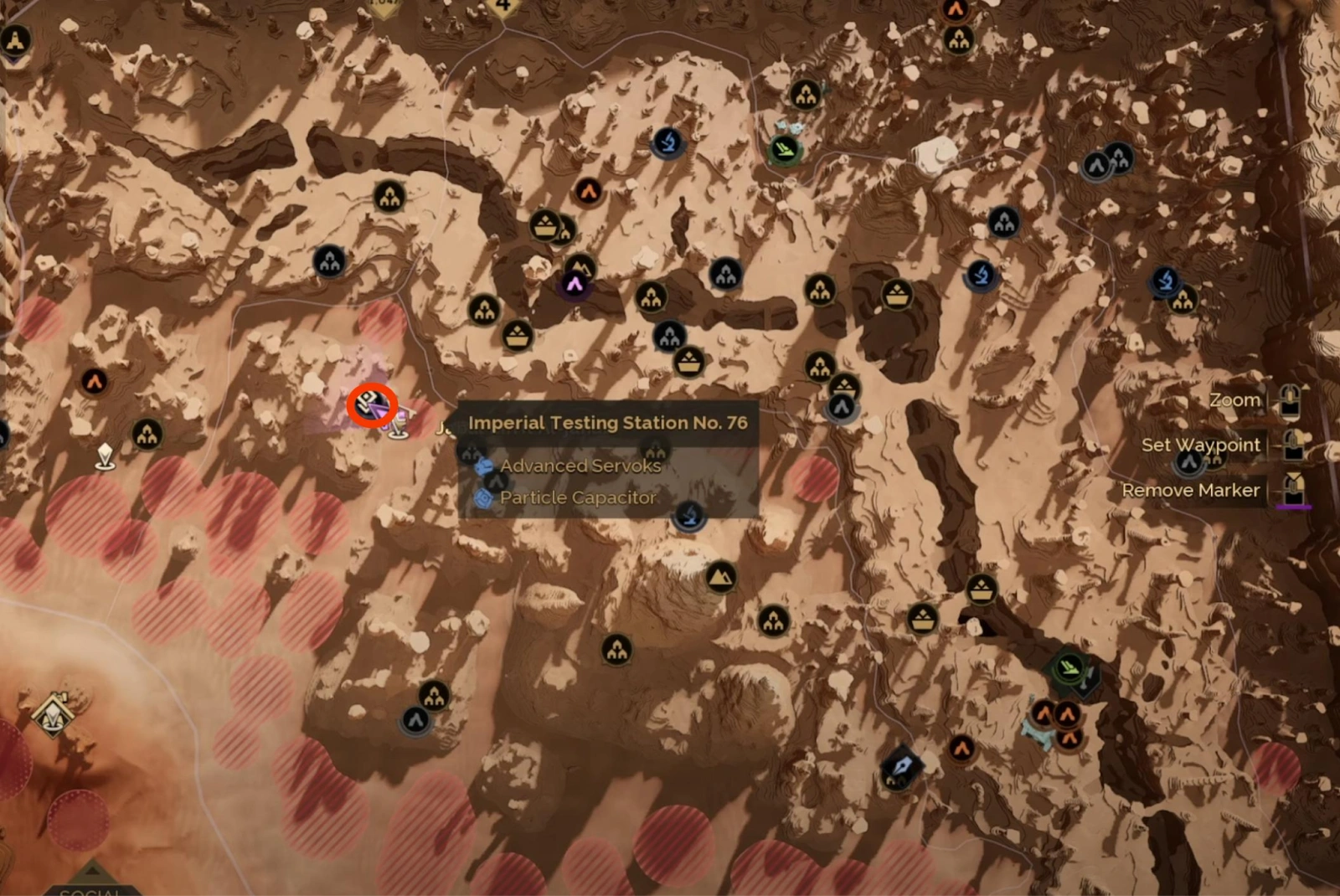 Piter's Net camp with green bracelet location