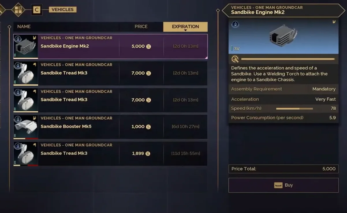 Group saving Solari for tools and vehicles