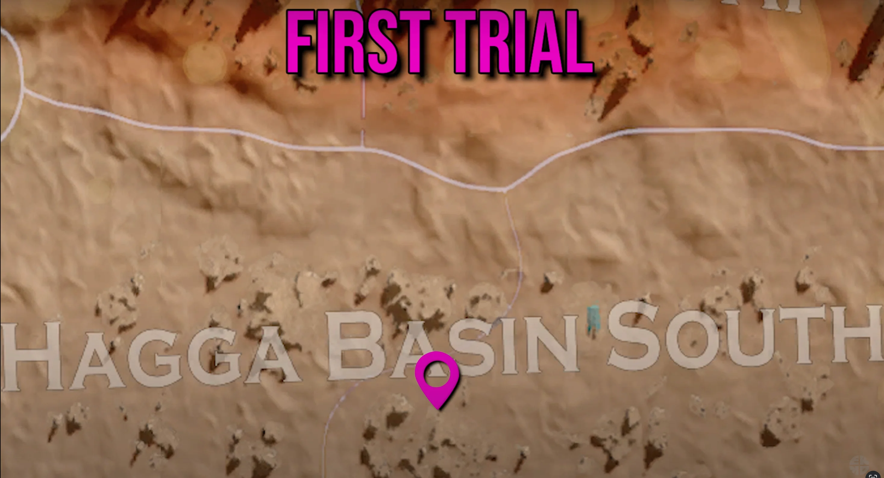 Trial 1 location in Hagga Basin South