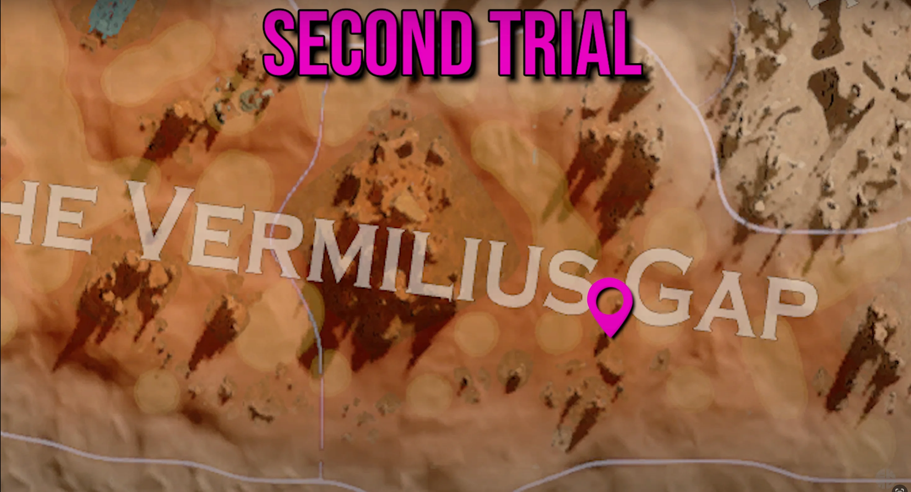 Second trial location in eastern Vermillius Gap