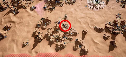 Keyhole Rock location with tech equipment drops