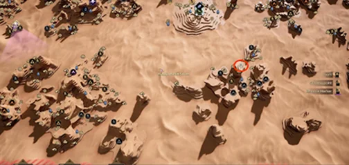 Unmarked cliff location near Keyhole Rock with water container