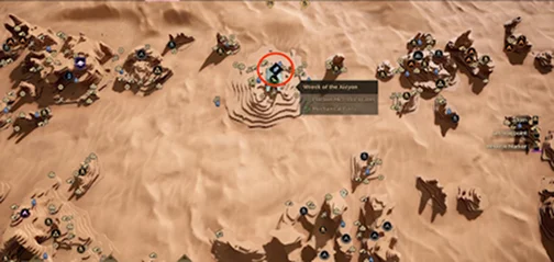 Wreck of Osayon with Kaleff's Drinker Knife location