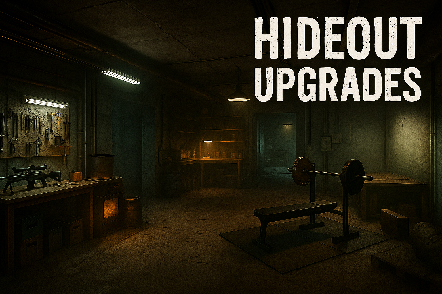 escape from tarkov hideout upgrades