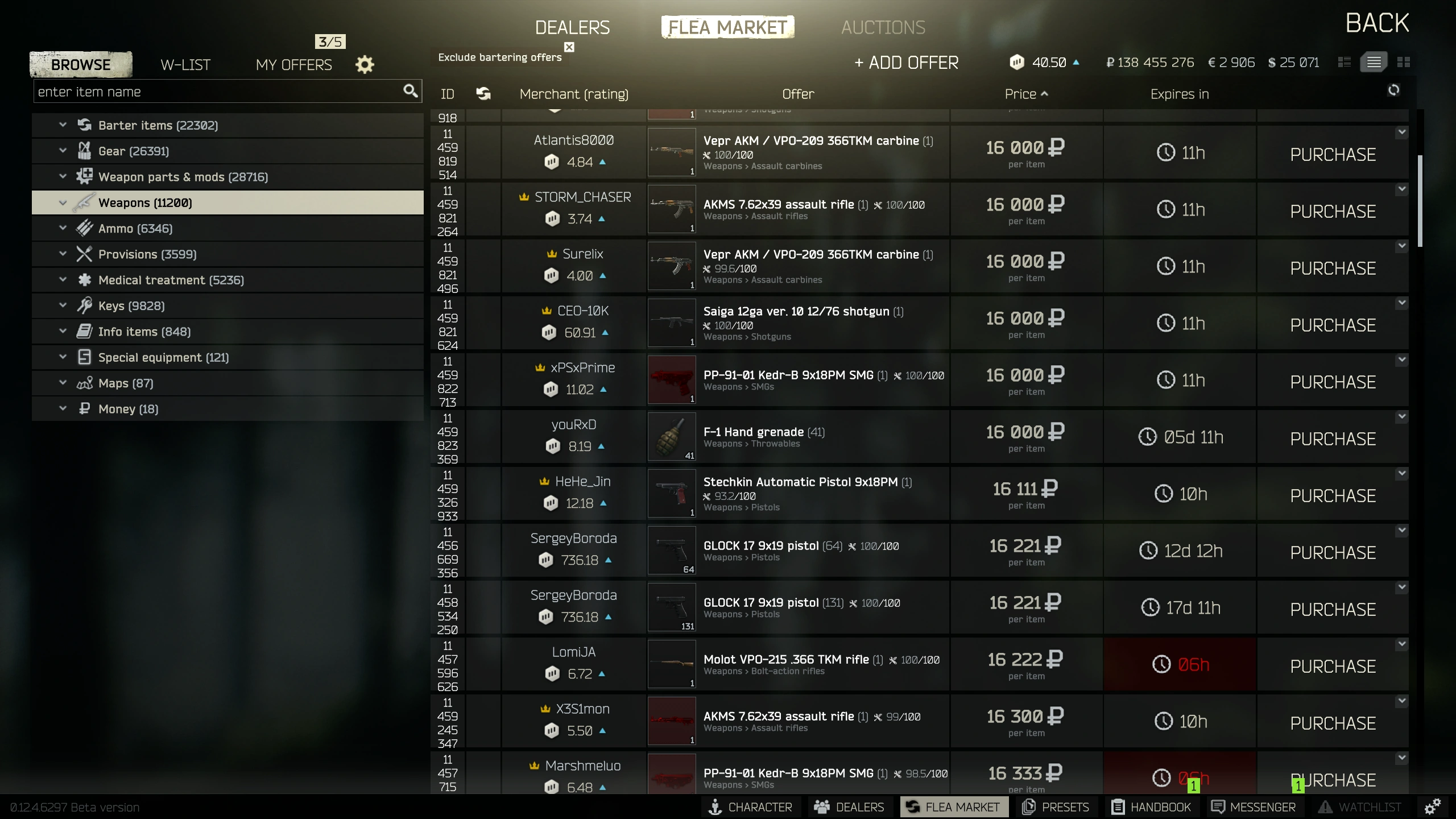 vendor and price notes